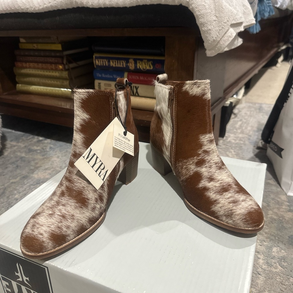 MYRA Bag real leather cowhide ankle boots!